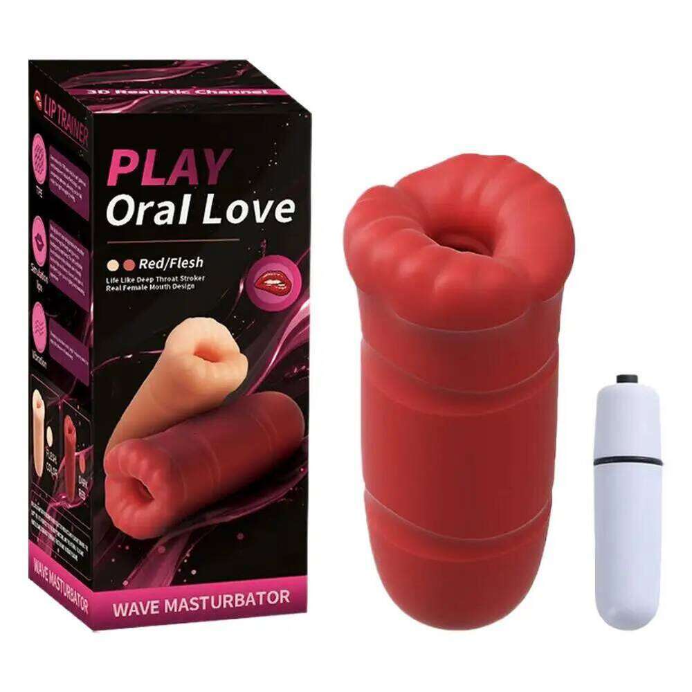 1Pc Male Sucking Masturbator w/Vibrating Bullet - 18+ Oral/Vaginal Blowjob Stimulation, Penis Vibrator Cup Z260312