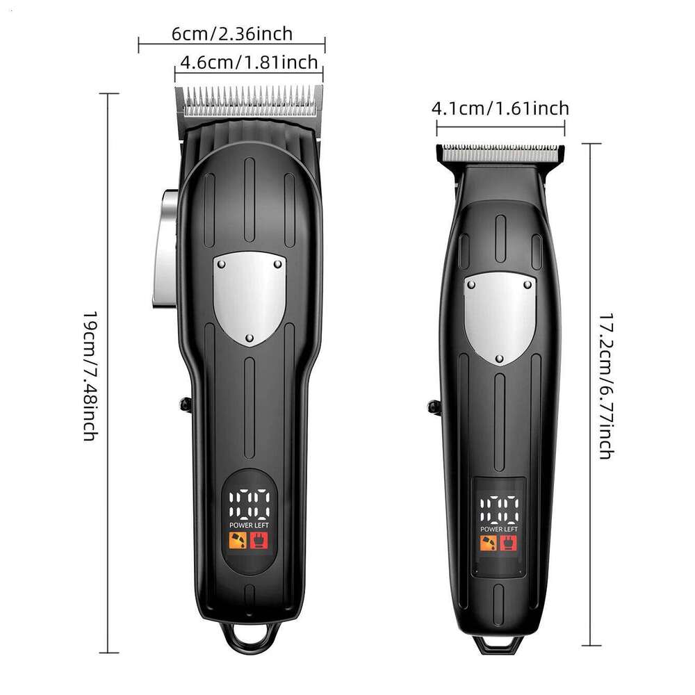 KIKIDO Professional Men Electric Trimmer 1200mAh Rechargeable Hair Clipper Adjustable Trimming Length Cordless Beard Shaver C260312