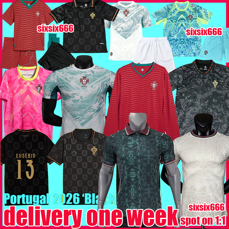 25 26RONALDO Portugal soccer jerseys Portuguese Bruno FERNANDES R. LEAO Portuguesa kit 2025 2026 Joao Felix Football shirt BERNARDO Men Women Kids Kit