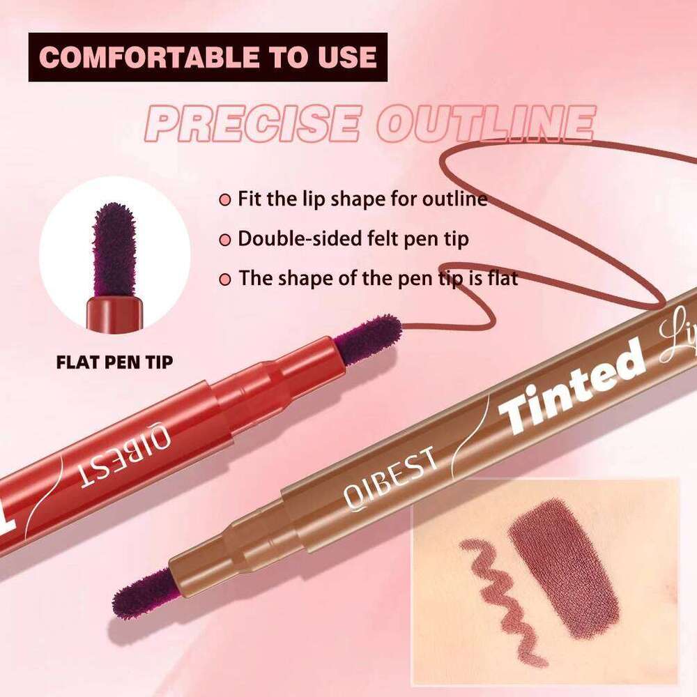 QIBEST 5 Colors Lipstick Lipliner Nude Soft Matte Lip Liner Pen Non-Drying Waterproof Plumping Outline The Lips Contour Makeup W260311