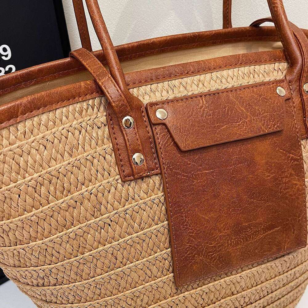 Shoulder Forest Straw Women's Seaside Vacation Woven Beach Summer Handmade New Style With Skirt, Tote Clothing To Work Bag, Travel WONST