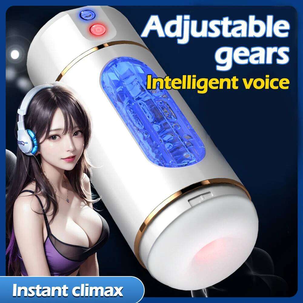 Men's Penis Trainer Male Masturbator Simulation Channel Moaning Stimulate Vibrator Adult Sexy Sex Toy For Men Pocket Pussy Z260311