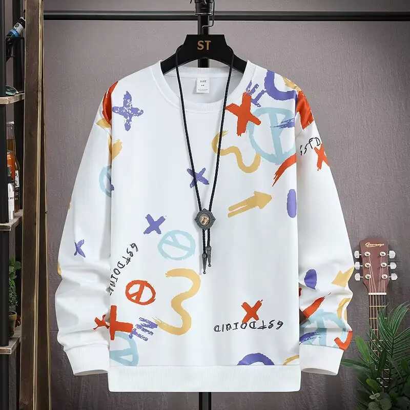 New Spring Collection Mens Sweatshirt Japanese Cartoon Graphic Hoodie Plus Size Top Loose Fit Fashion Mens Clothing M260312