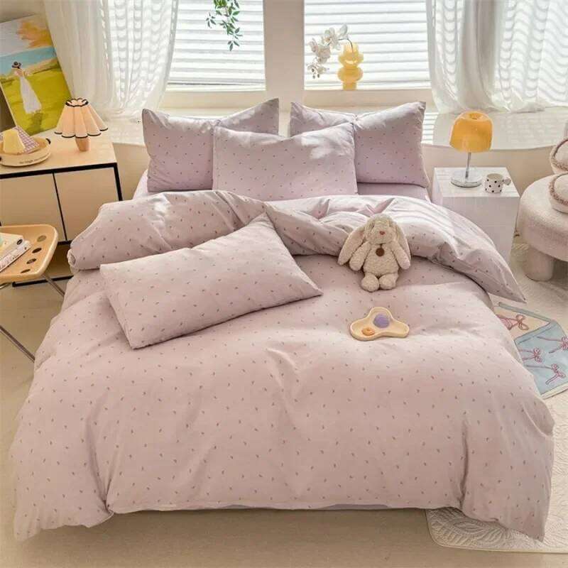 Floral Style Duvet Single/Queen/King Soft Washed Cotton Bed Cover 240x220 Bedding Sets H260312