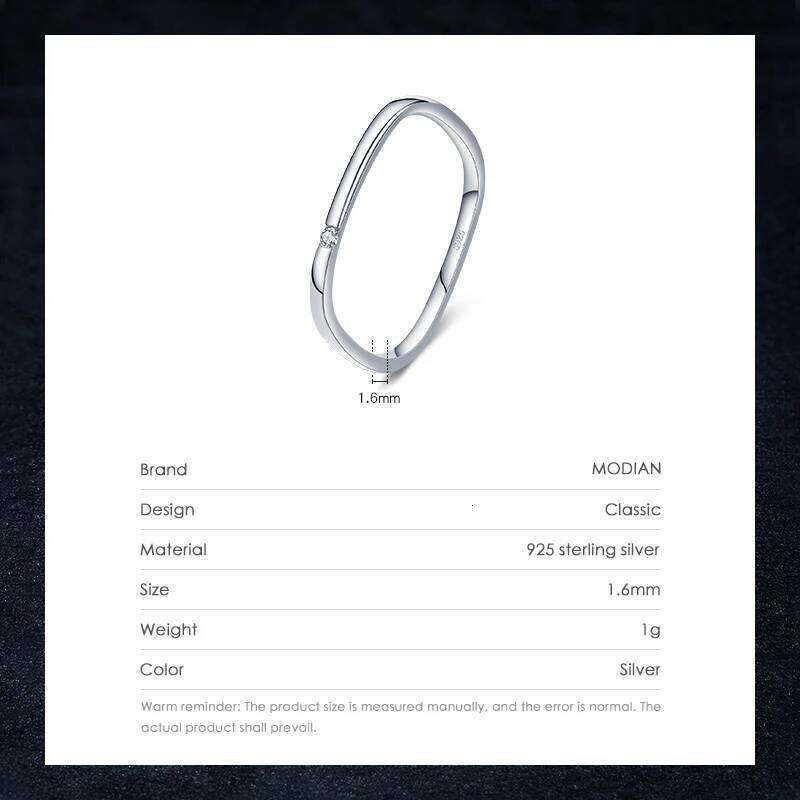 MODIAN 925 Sterling Silver Square Unique Band Fashion Design Finger Rings For Women Gold Color Wedding Statement Fine Jewelry H260312