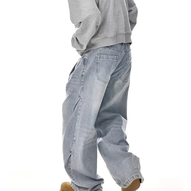 Y2K Mens Baggy Jeans Unisex Trendy Casual Wide-Leg Denim Pants High Street Quality American Style Streetwear Oversize Trousers 260310