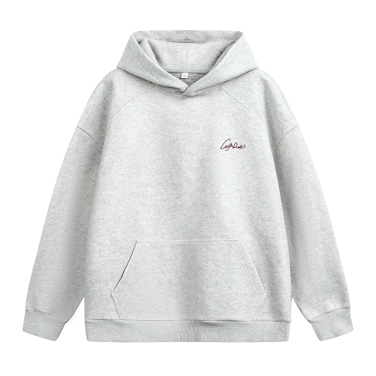 Heavyweight Textured Woolen Hooded Sweatshirt Designer Hoodie Autumn Style Split Structure Color-block Embroidery Trendy Loose Hoodie Jacket