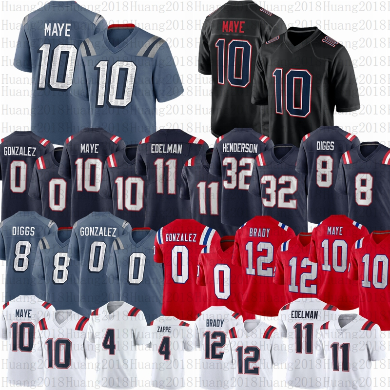Drake Maye JuJu Smith-Schuster Football Jerseys 2024 Bailey Zappe Matthew Judon Rhamondre Stevenson Matthew Slater Julian Edelman Tom Brady 15 Ezekiel Elliott