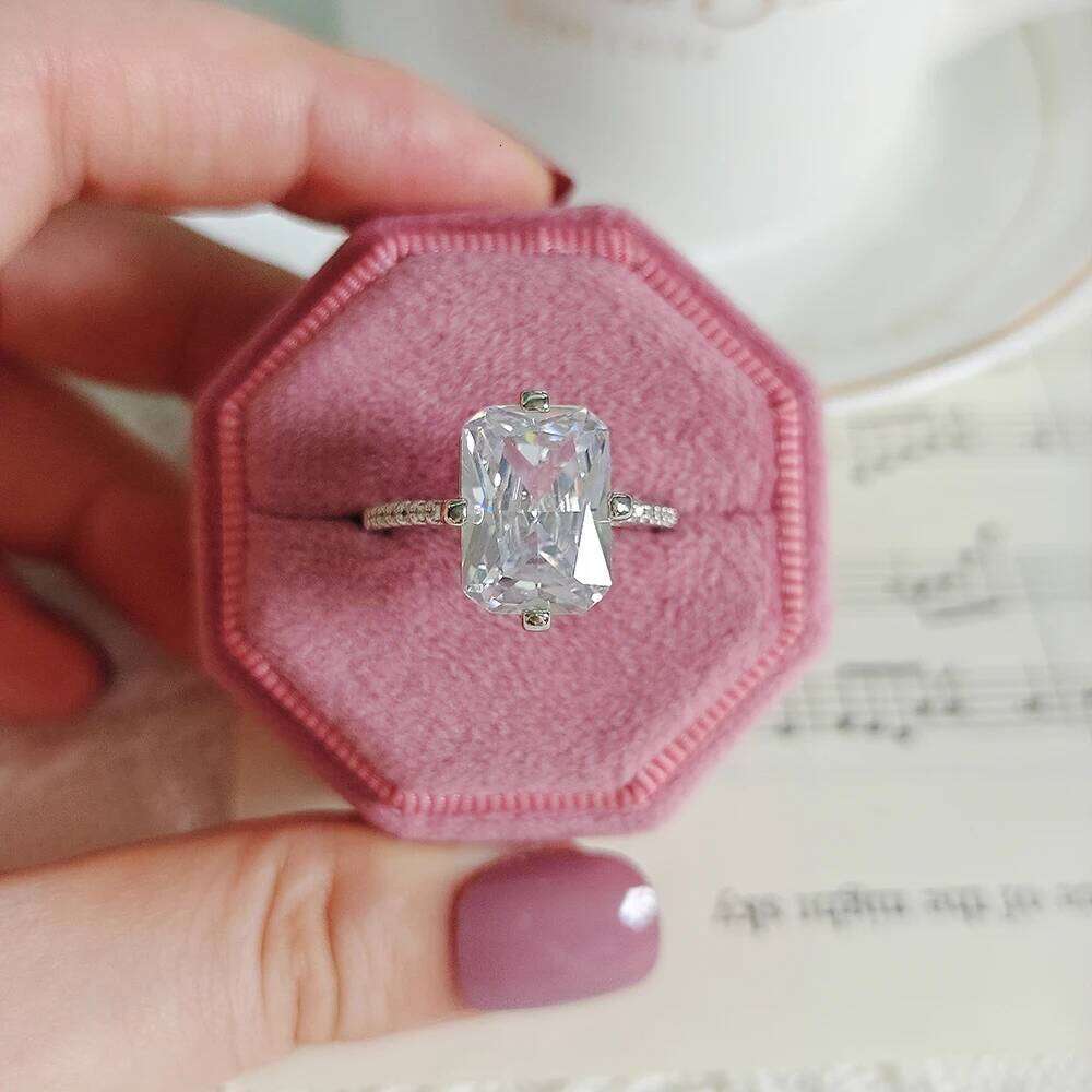 Original Real Silver Color Designer Zirconia Engagement Ring for Women Wedding Luxury Wholesale Gifts Jewelry Z51 H260312