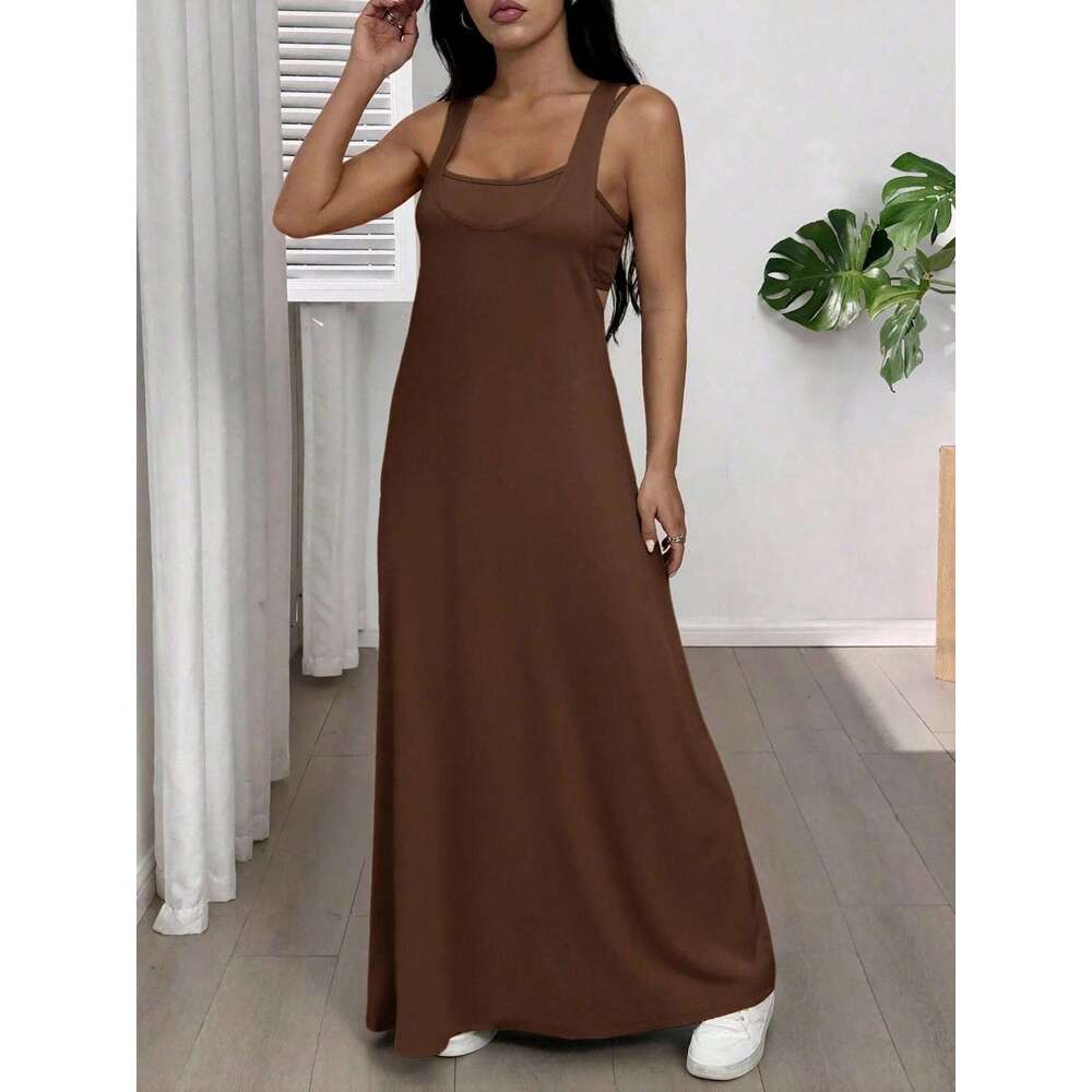 Women's Clothing 2026 New Cross-Border European and American Style Casual Sports Yoga Tank Dress Set Sexy