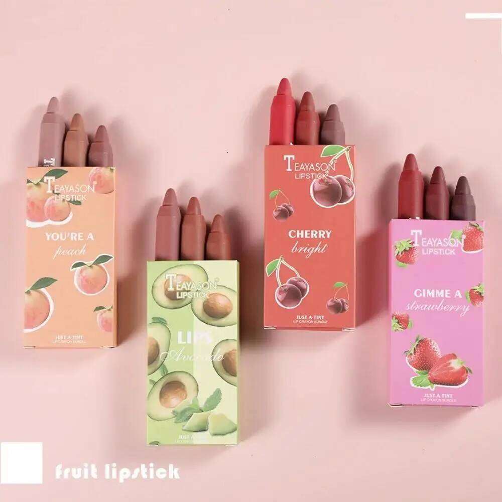 Matte Lipstick Set 3pcs Waterproof Long Lasting Velvet Nude Red Tint Natural Makeup Cosmetic Beauty Sexy Pen W260311