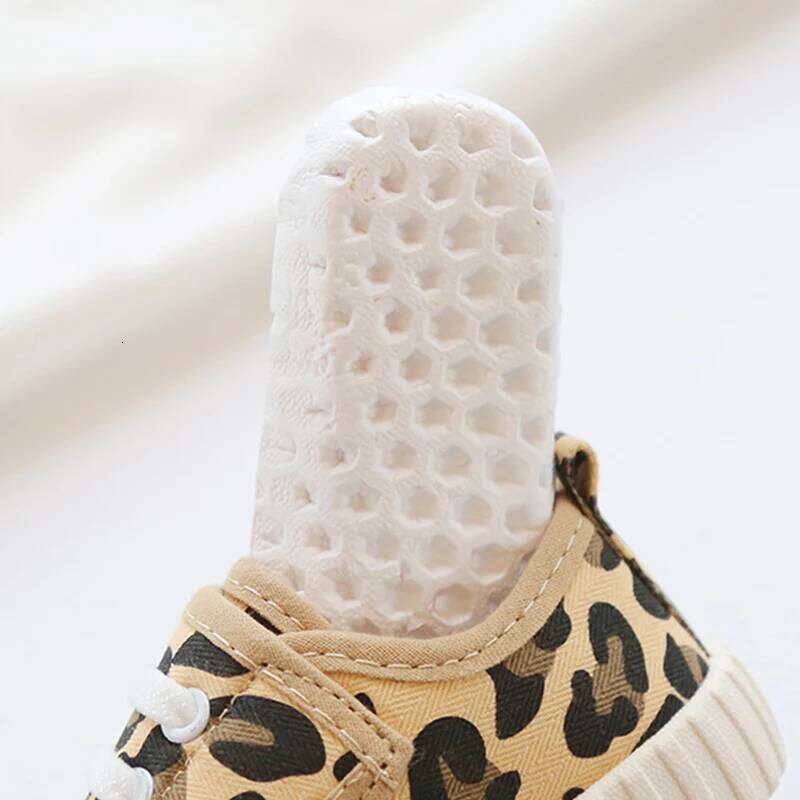 Children Leopard Canvas Toddler Infant Boy Sneakers Girl Candy Color Casual Baby Kids Breathable Soft Leisure Shoes H260312