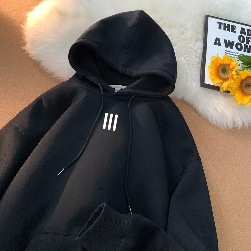 Retro Hooded Sweatshirt For Men Spring Autumn Winter New Trendy Brand Ins Heavyweight Designer Hoodie Clothing Black Jacket