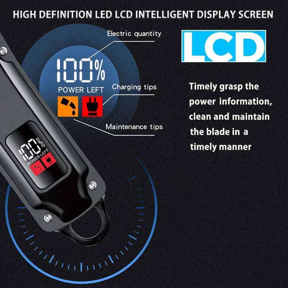 Professional Cordless for Men Electric Barber Clipper & Trimmer Rechargeable Men's Hair Cutting Tools C260312