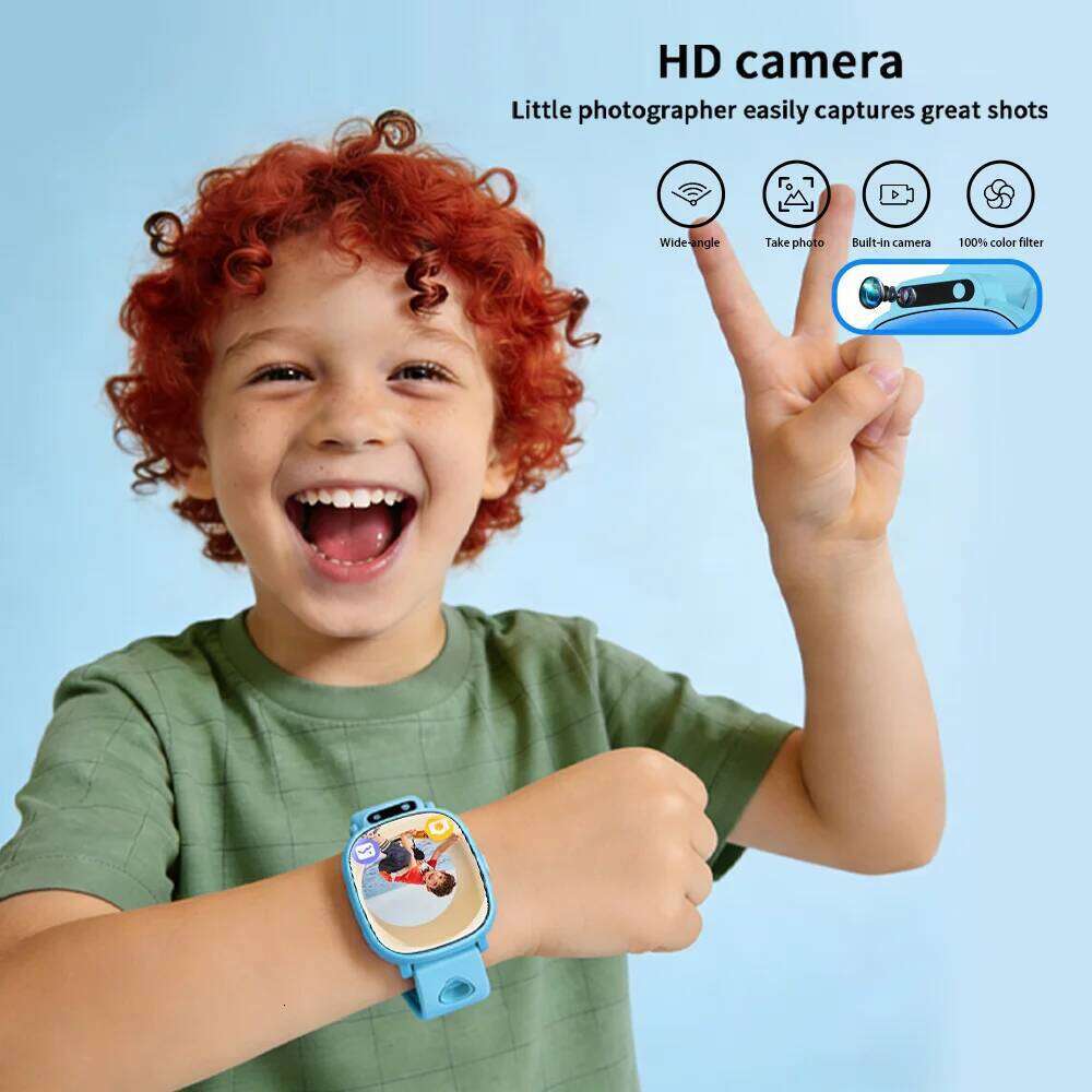 LAXASFIT New Smart Watch For Children HD Touch Screen Camera 18 Games Sleep Monitor Alarm Clock Calculator Holiday Gift Boy Girl