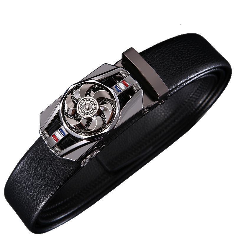 Men's Luxury Diamond-Embellished Belt, Bling Fashion Waist Belt with Red Automatic Needle Buckle, Iron Animal-Pattern Buckle, PU Construction for Outd - view 6