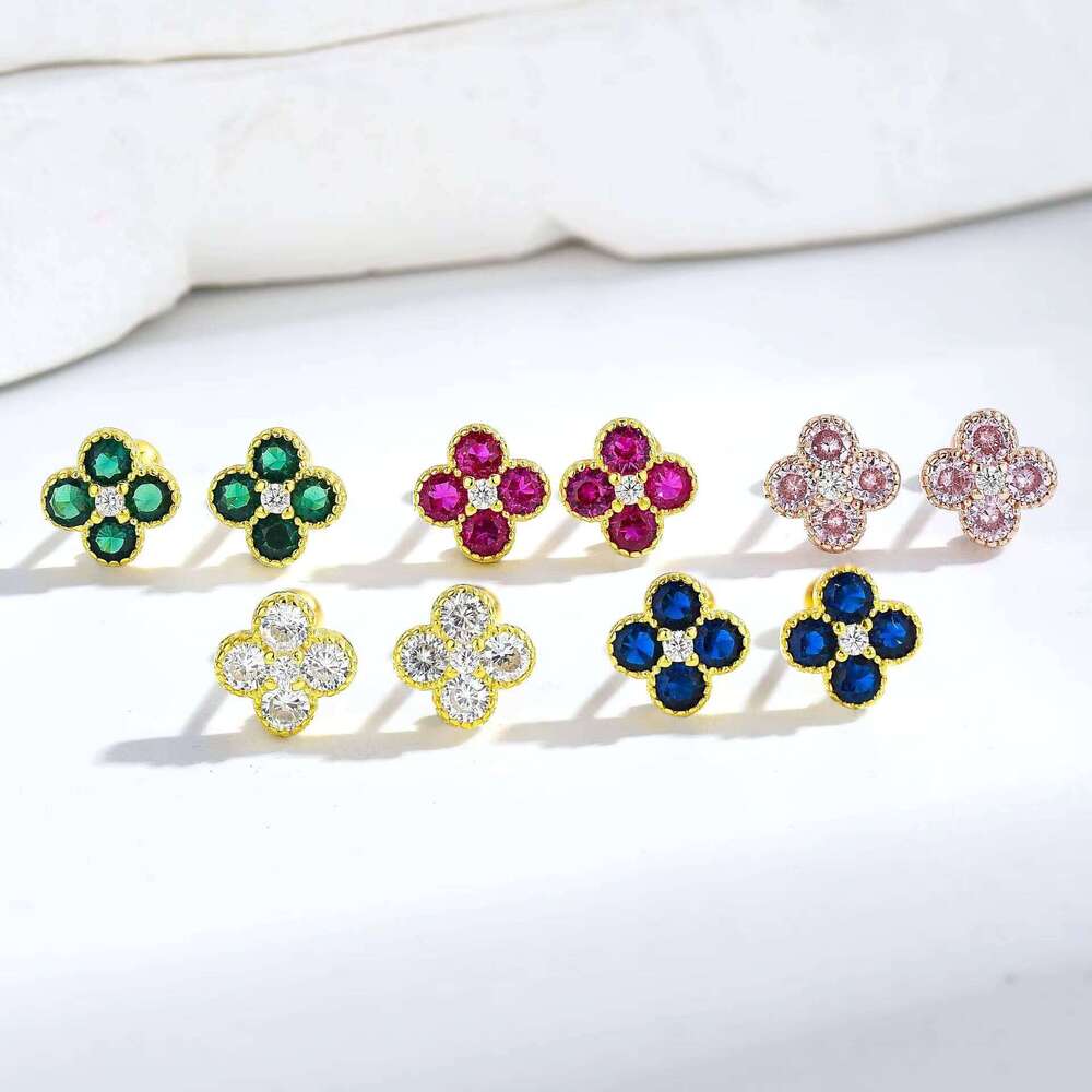 Sier Four-leaf Three-leaf Clover moissanite Bracelet Women Premium Jewelry Gift for Girlfriend