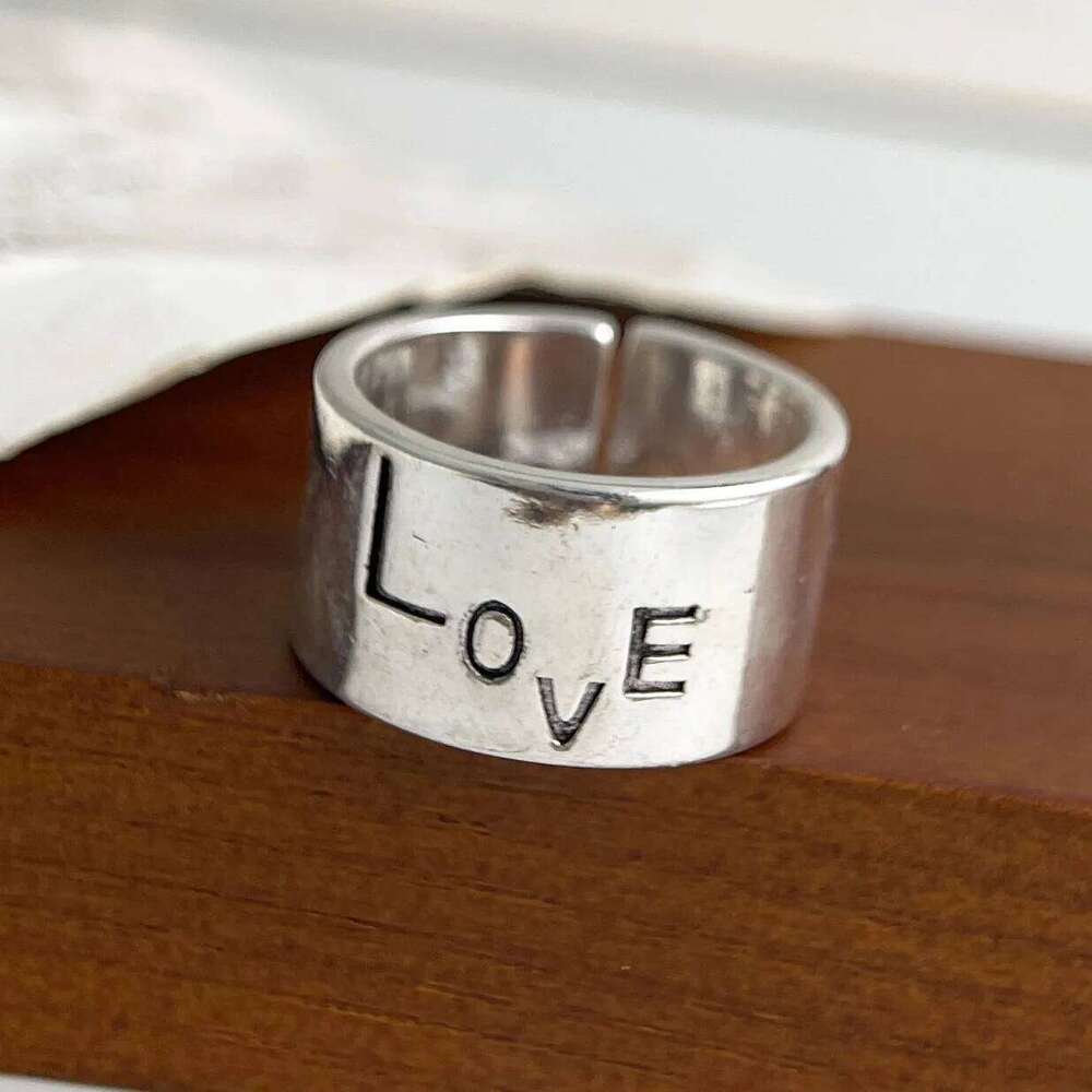 925 Sterling Silver Rings Women Geometric Fine Jewelry Finger Adjustable Simple Wide Ring For Party Birthday Gift H260312