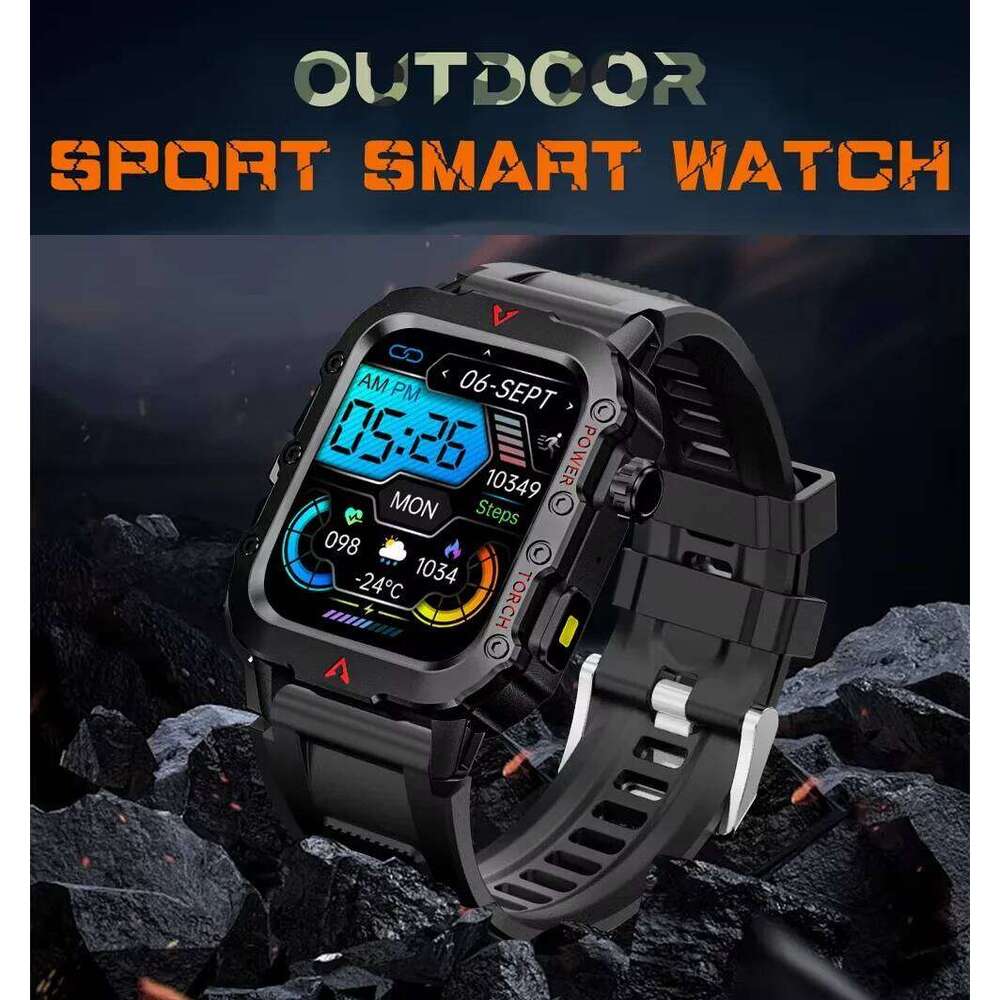 LAXASFIT Outdoor Sports Smart Watch Health Monitoring Voice Assistant Bluetooth Calling LED Flashlight 2025 NEW smartwatch