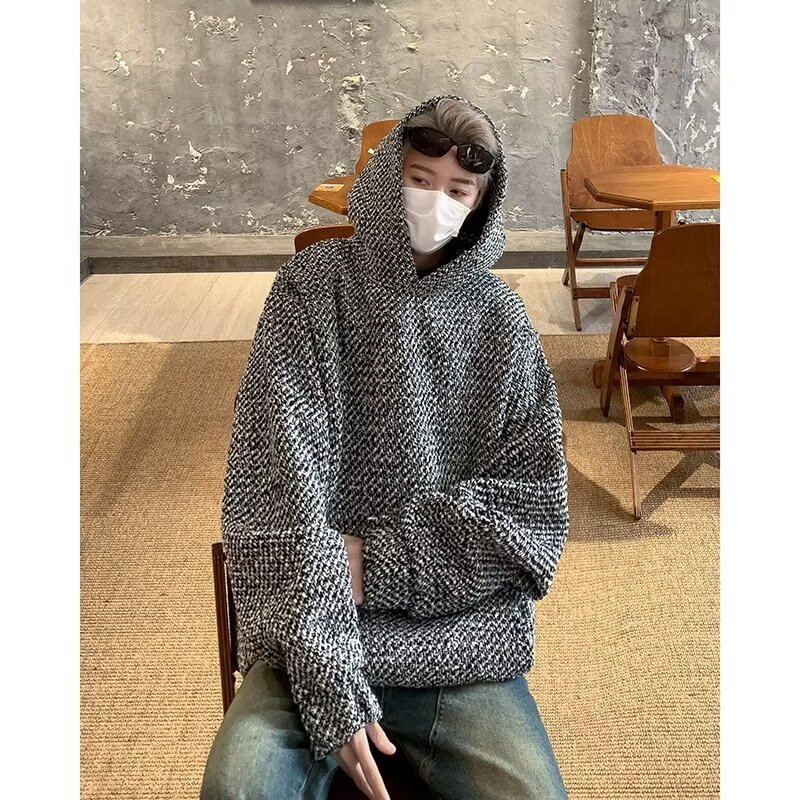 Spring Luxury Casual Heavy-weight Hooded Sweatshirt Designer Hoodie For Men New Trendy Retro Loose-fitting Warm Casual Top