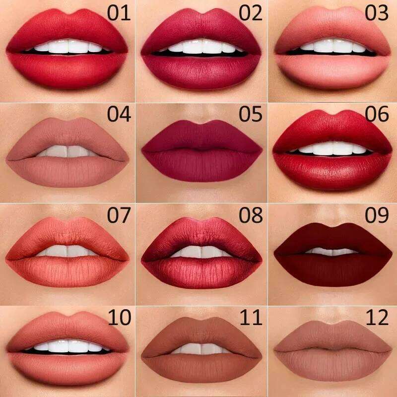 2 In 1 Matte Lipstick Double Ended Liner Pen Red Nude Long Lasting Waterproof Lady Charming Lip Pencil Makeup Tools W260311
