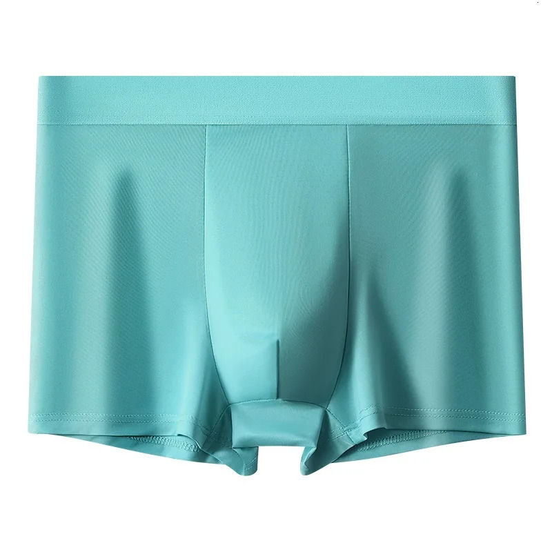 4pcs Ultrathinn Ice Silk Men Boxershorts Man Underwear Breathable Cool Large Size Mens Panties Male Seamless Flat Corner Short 260228
