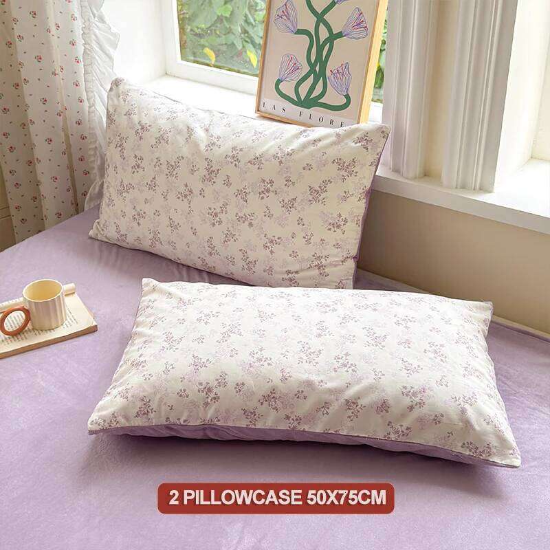 Premium Bedding Set :1 Duvet Cover Cotton A-Side,Flannel B-Side + 2 Pillowcases, Super Soft Breathable H260312