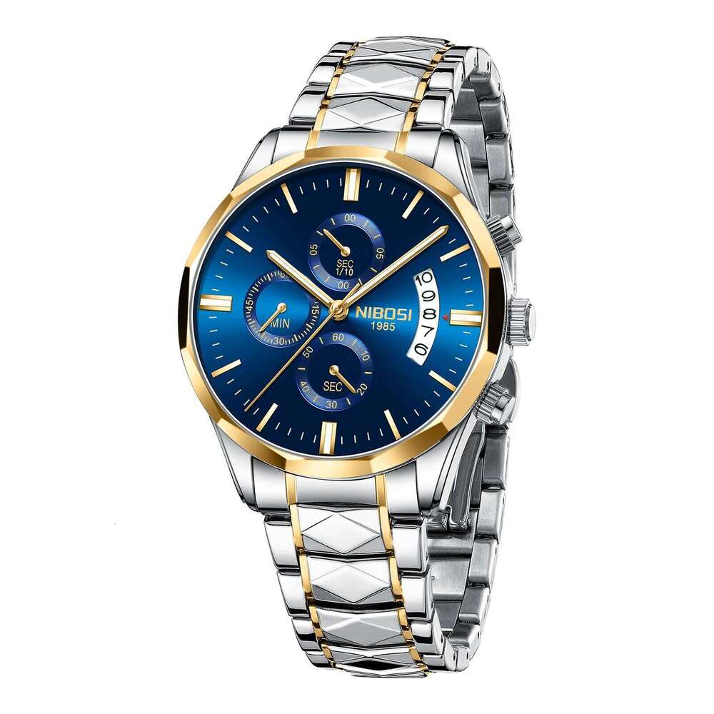NIBOSI Fashion Mens Watches Top Brand Luxury Watch Men Waterproof Wristwatch Quartz Luminous Chronograph Clock Relogio Masculino