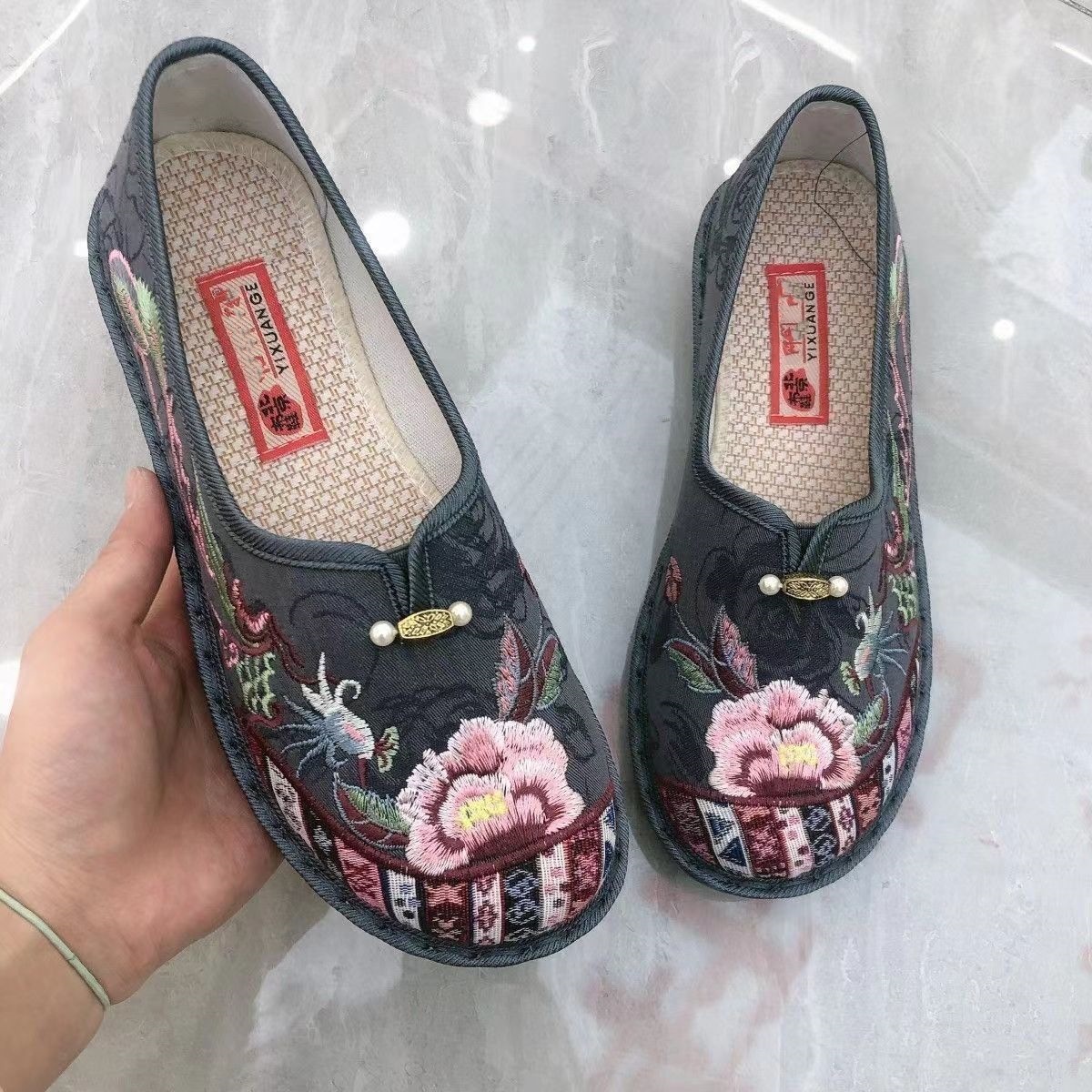 STAOXINDIKE Outdoor Recreation 10A Heel Low Heel Kitten Heel Block Heel Leather Blue White Open Casual Formal Narrow Affordable Pumps Heeled Shoes