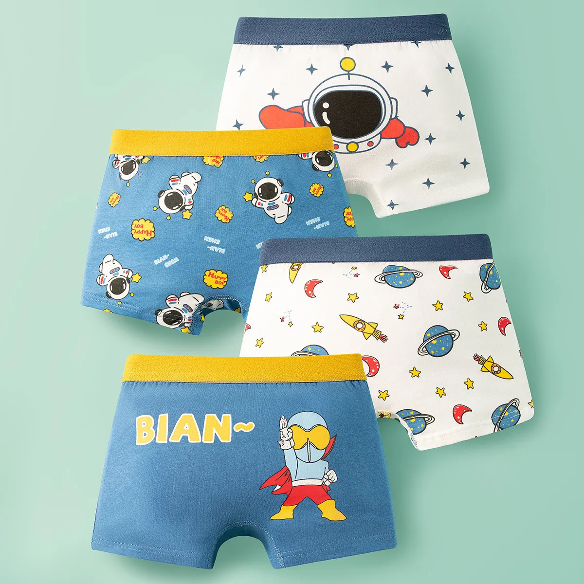 Boy Pure Cotton Boxers Kids Colorful Underwear Cute n Baby Underpants Size M3XL For Weight 1045kgs 260311