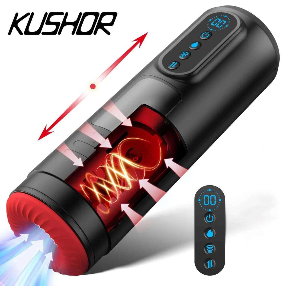 LCD Display Automatic Sucking Male Masturbator Heating Thrusting Vibrators Pocket Pussy Stroker Blowiob Adult Sex Toys 18 Z260312