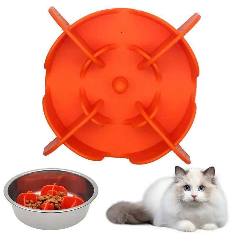 Bowls Silicone Feeder Anti Gulping Healthy Raised Pet Slow Eating Dog Bowl 26Y0312