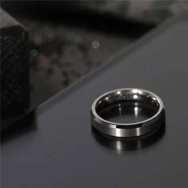 Kolmnsta 4/6/8mm Brushed Titanium Ring Men Silver Color Male Female Wedding Band Engagement Rings Classic Women Fashion Jewelry H260312