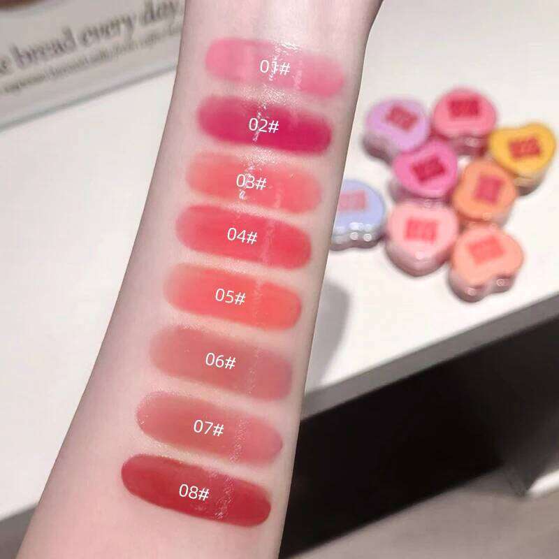 Gege Bear Loveheart Jelly Moisturizing Jam Gloss Honey Brightening Mirror Non Sticky Lip Glaze W260311