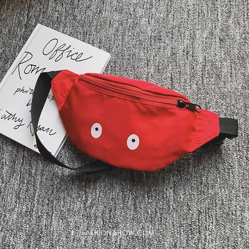 Kids Waist Pack Cute Eyes Chest Bag Boy Girl Adjustable Fanny Belt Bags 260311