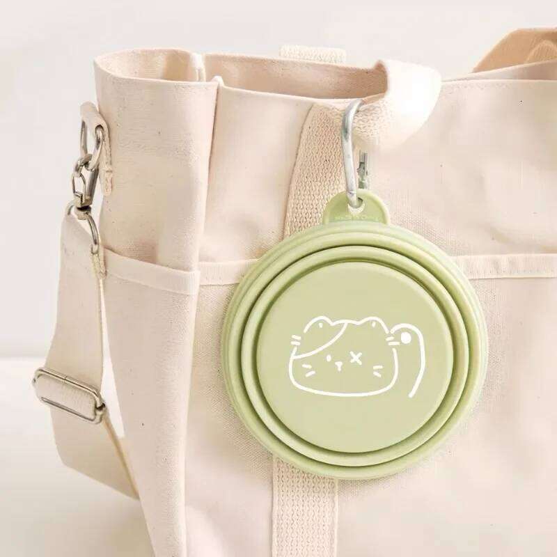 Dog Pet Folding Silicone 350ml/650ml Outdoor Travel Foldable Portable Cat Food Water Container Feeding Tray Bowls 26Y0312