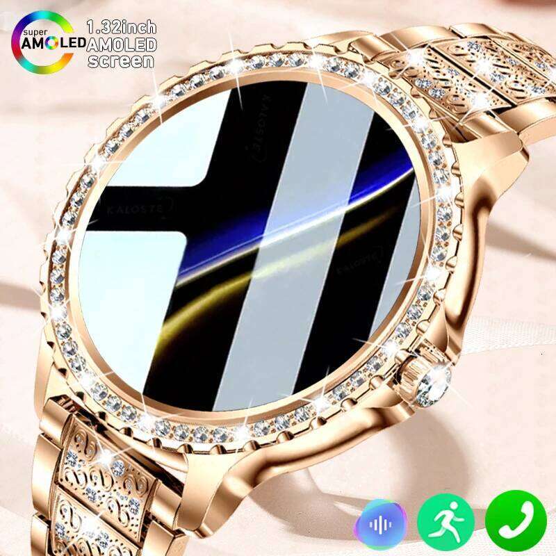 AMOLED Screen Smart Watch Heart Rate Blood Oxygen Fashion Ladies Bracelet 2023 Call Smartwatch Womoen For Android IOS 26Y0312