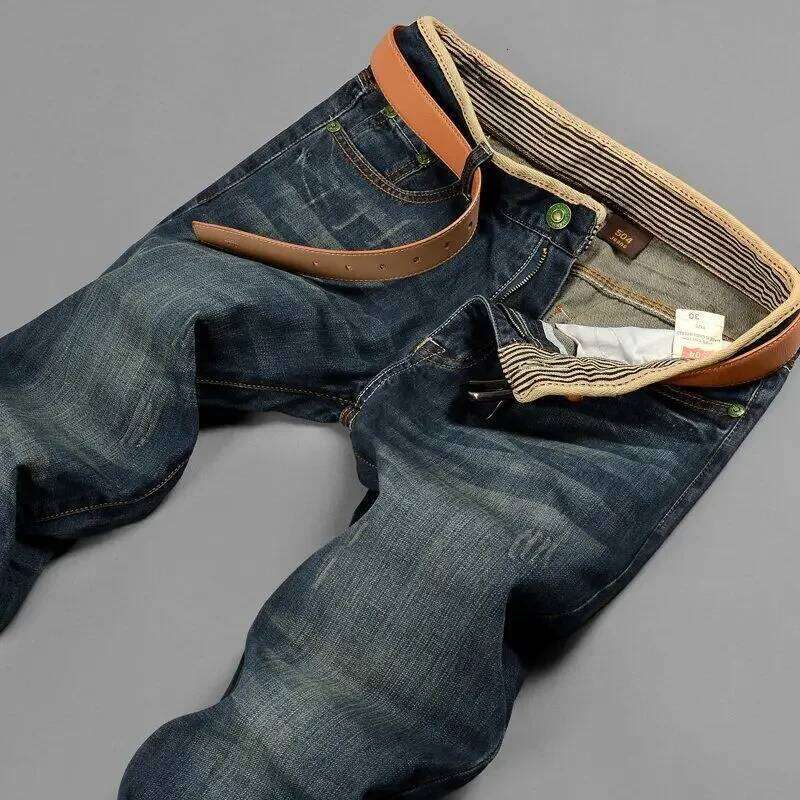 New Men's Spring Autumn Classic Male Skinny Straight Stretch Brand Denim Pants Summer Overalls Slim Fit Trouser Men Jeans 26Y0312