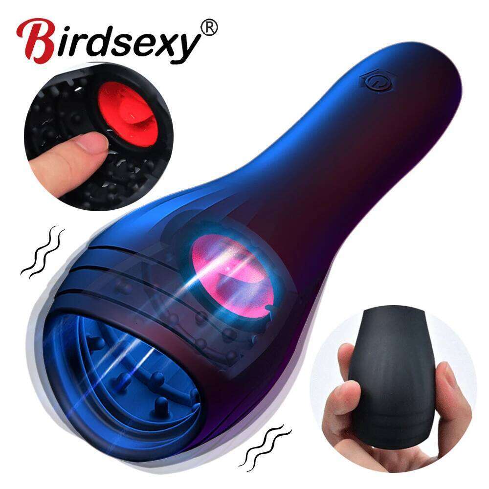 Male Tongue Licking Penis Masturbator Blowjob Orgasm Masturbation 10 Speed Glans Vibrating Massager Endurance Trainning Sex Toys Z260312