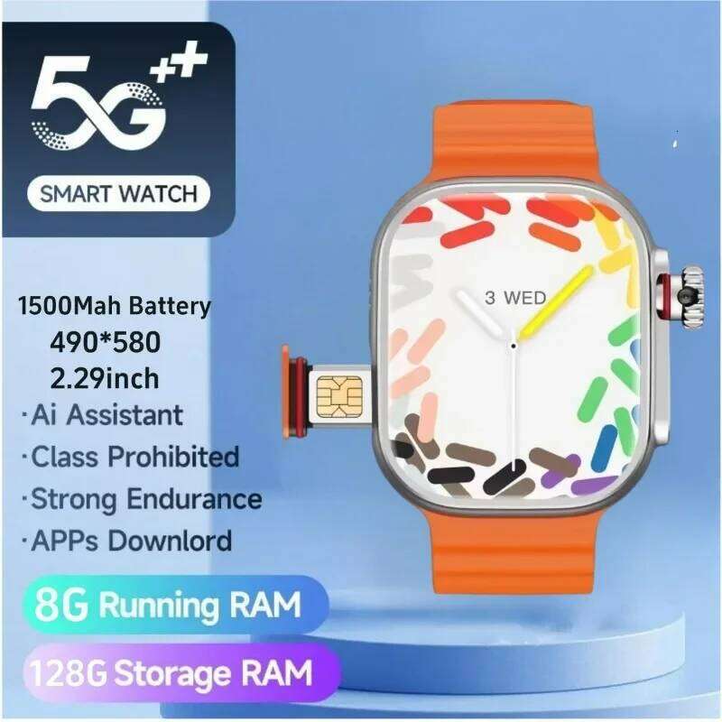 Ai3 Smartwatch: 2.2" 448*528 AMOLED, 4G SIM, 256GB, Health Monitoring & Rotating Camera