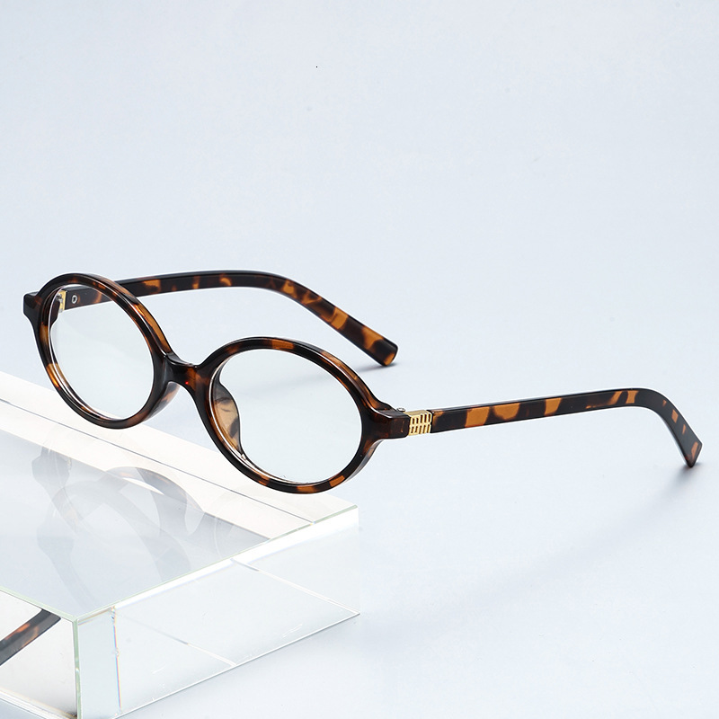 New Eyeglass Nerd Myopia Oval Flat Small Retro Korean Style Plain Glasses Frame for Women