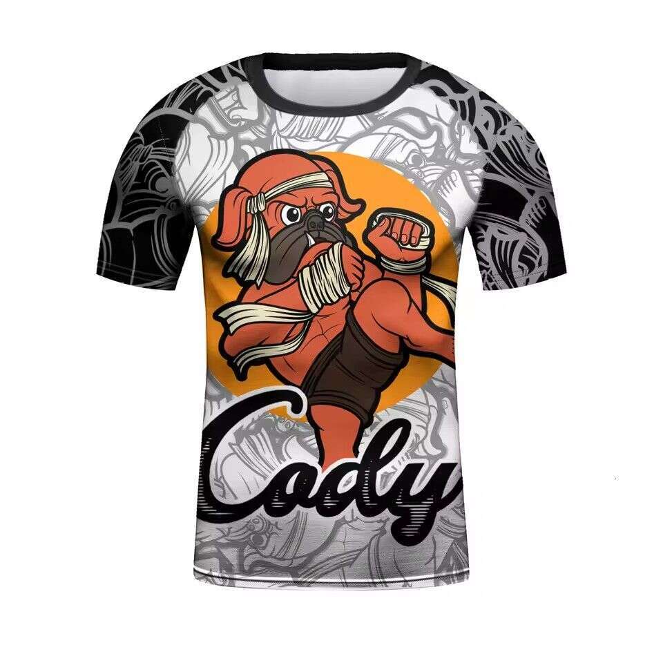 2026 New Men's Animal Print Exquisite Pattern Quick-Dry Breathable Versatile Fitness Sports T-Shirt WKERSIY