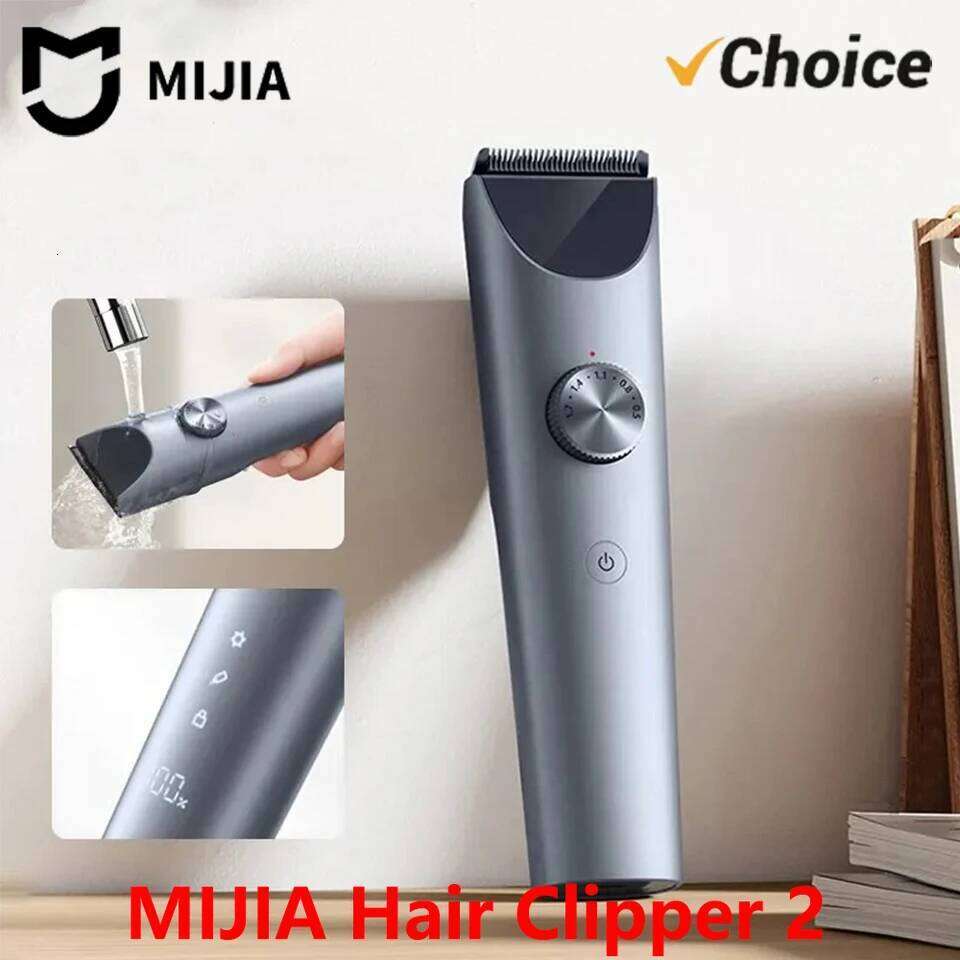 NEW MIJIA Hair Trimmer Professional Beard Cut IPX7 Waterproof Wireless Haircut Machine Mijia Clipper 2 C260312