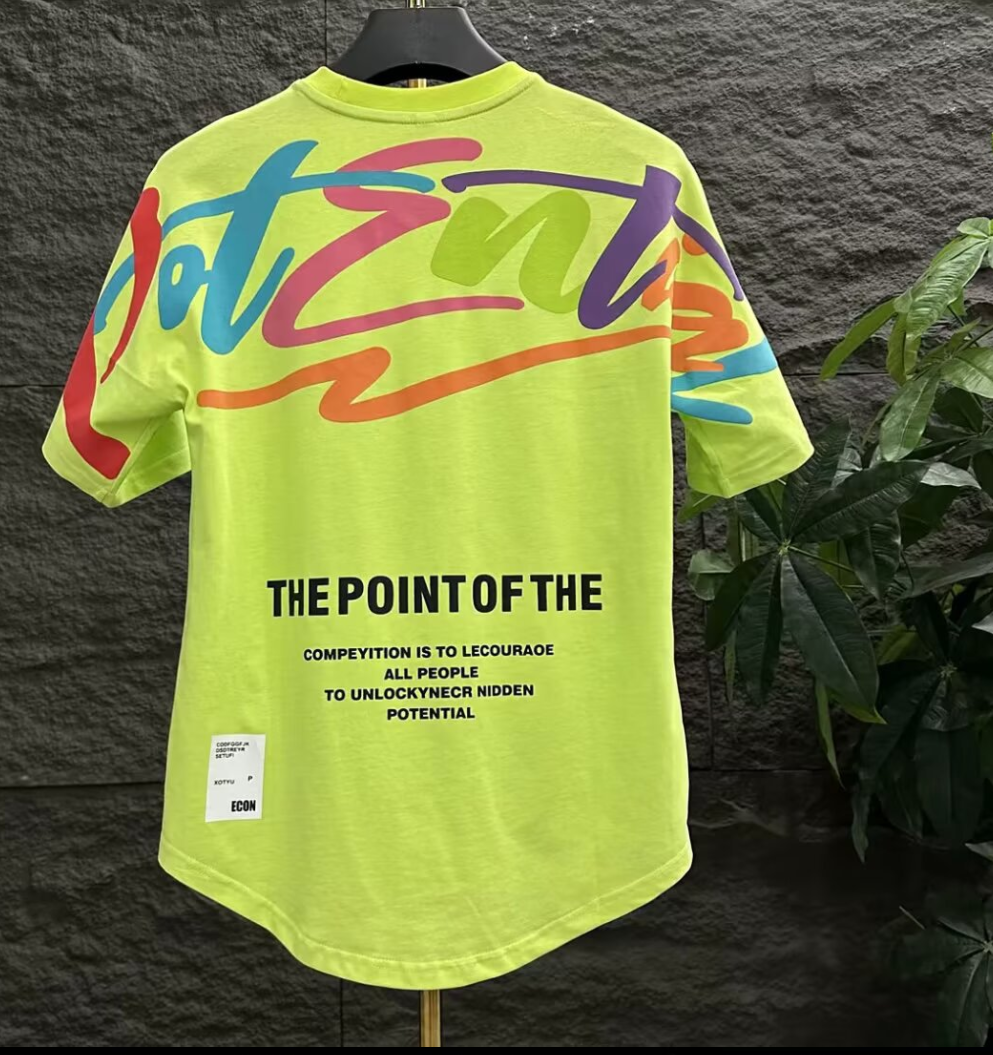 2026 new style short-sleeved T-shirt for men Ins fashion brand European and American hip-hop style round neck graffiti print base shirt top summer