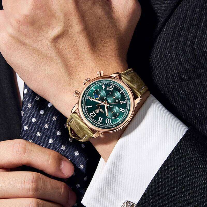 Luxury Fashion Sports Watch for Man Waterproof Luminous Calendar Chronograph Nylon Strap Men Quartz Watches relojes para hombre