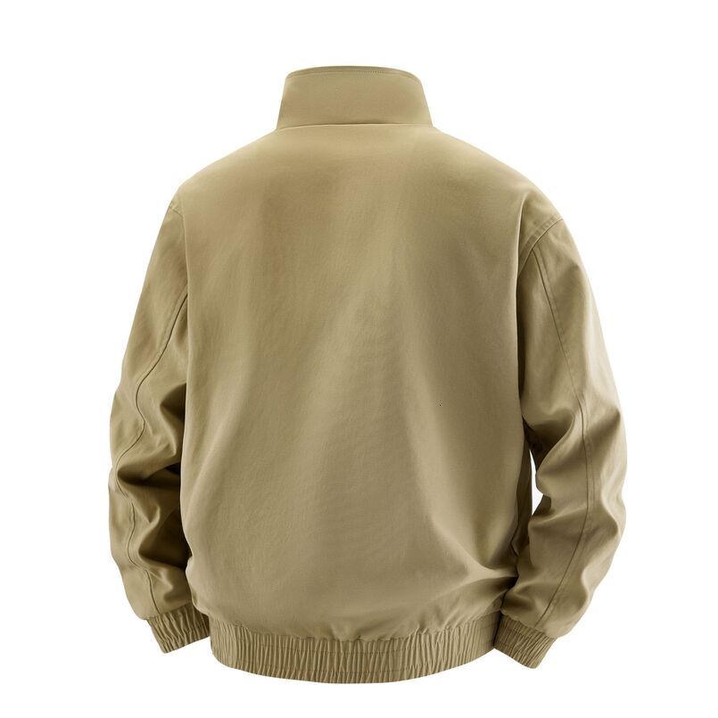 Spring and New Flight Jacket for Men, Autumn Youth Men's Multi-Pocket Retro Baseball Collar Coat