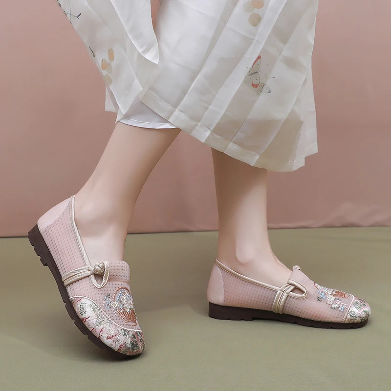 2025 summer womens shoes breathable comfortable lightweight antiskid wearresistant ladies single 260306