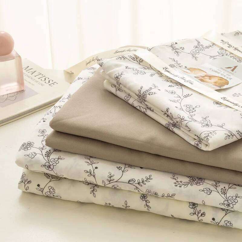 Ins Princess Bedding Simple Floral Duvet Cover Pillowcases Flat Sheet Single Twin Double Queen Size Home Decor Bed Linen Set H260312