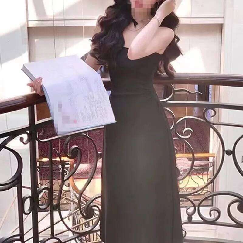 2025 new style, slim fit, French luxury, first love, white suspender dress, women's summer long dress C260312