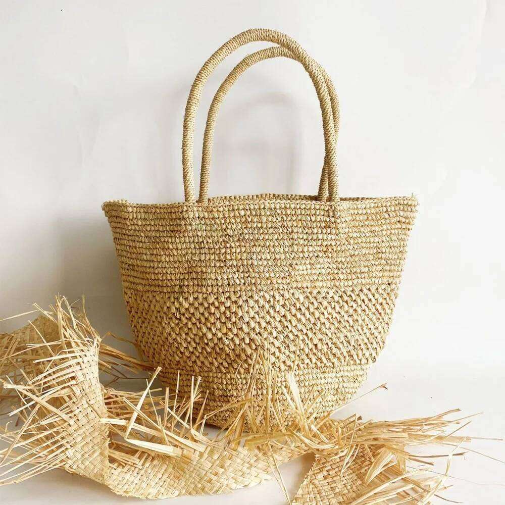 Straw Bag Women - Handmade Raffia Woven Tote Handbag, Summer Mesh Beach Purse For Vacation Holiday WONST
